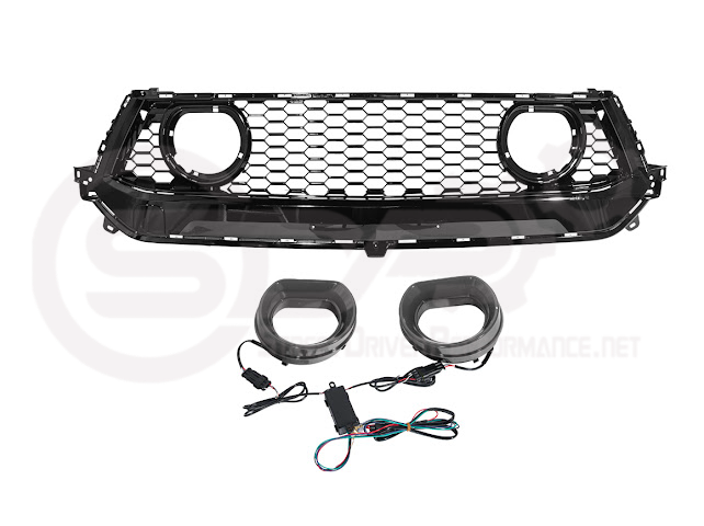 2024-UP FORD MUSTANG ECOBOOST & GT | GTV STYLE FRONT UPPER GRILLE LED AIR INTAKES